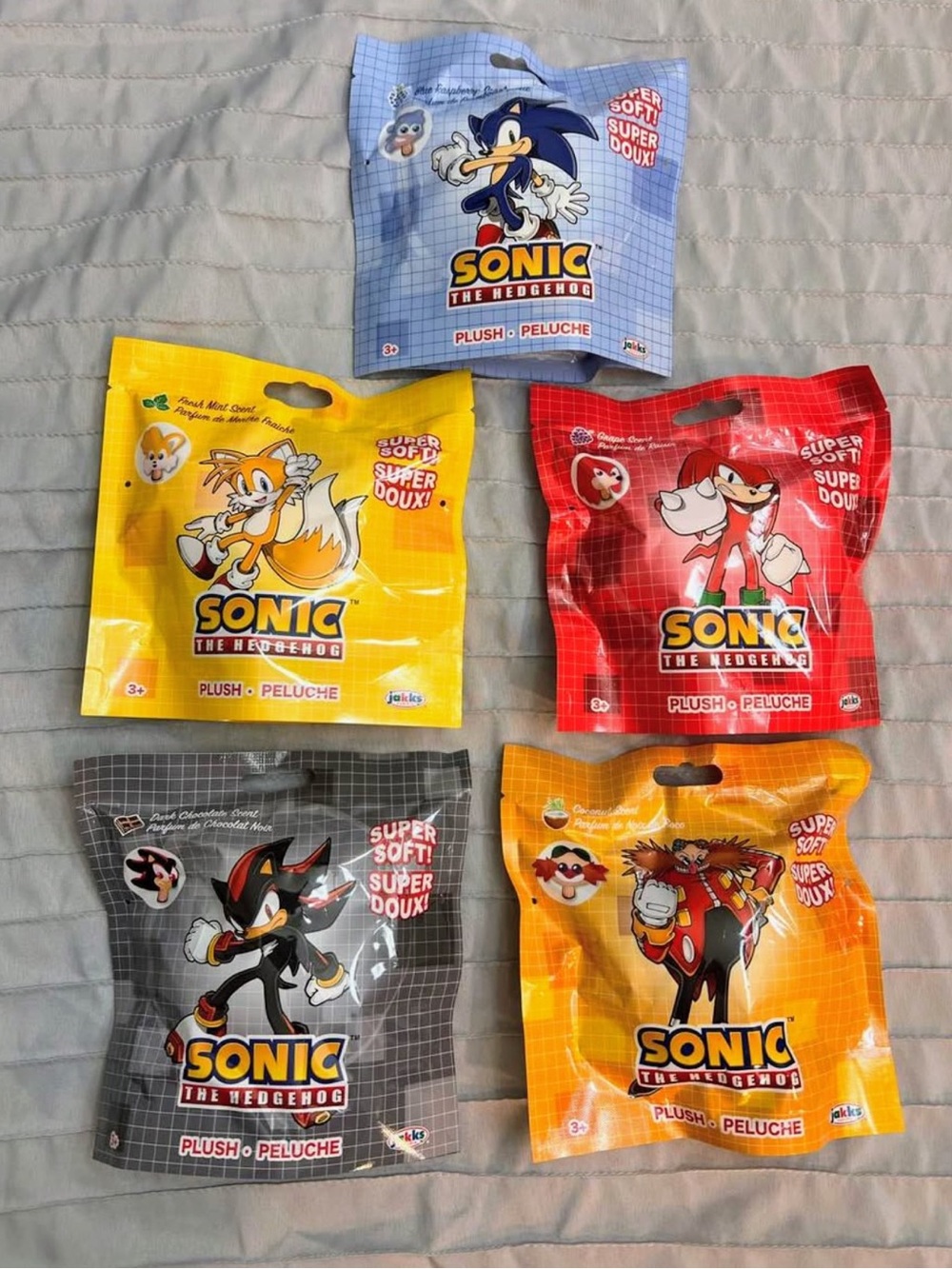 Sonic The Hedgehog- Jakks Pacific Ice Cream bar Popsicle Plush 2026 COMPLETE SET